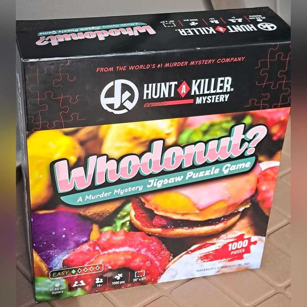 Hunt A Killer Whodonut? Murder Mystery Jigsaw Puzzle Game- COMPLETE